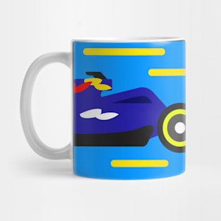 Formula one racing week motor sports blue red and yellow Mug